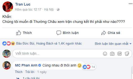 MC Phan Anh, Hoàng Bách...rầm rộ mua vé sang Trung Quốc cổ vũ U23 MC Phan Anh, Hoàng Bách...rầm rộ mua vé sang Trung Quốc cổ vũ U23