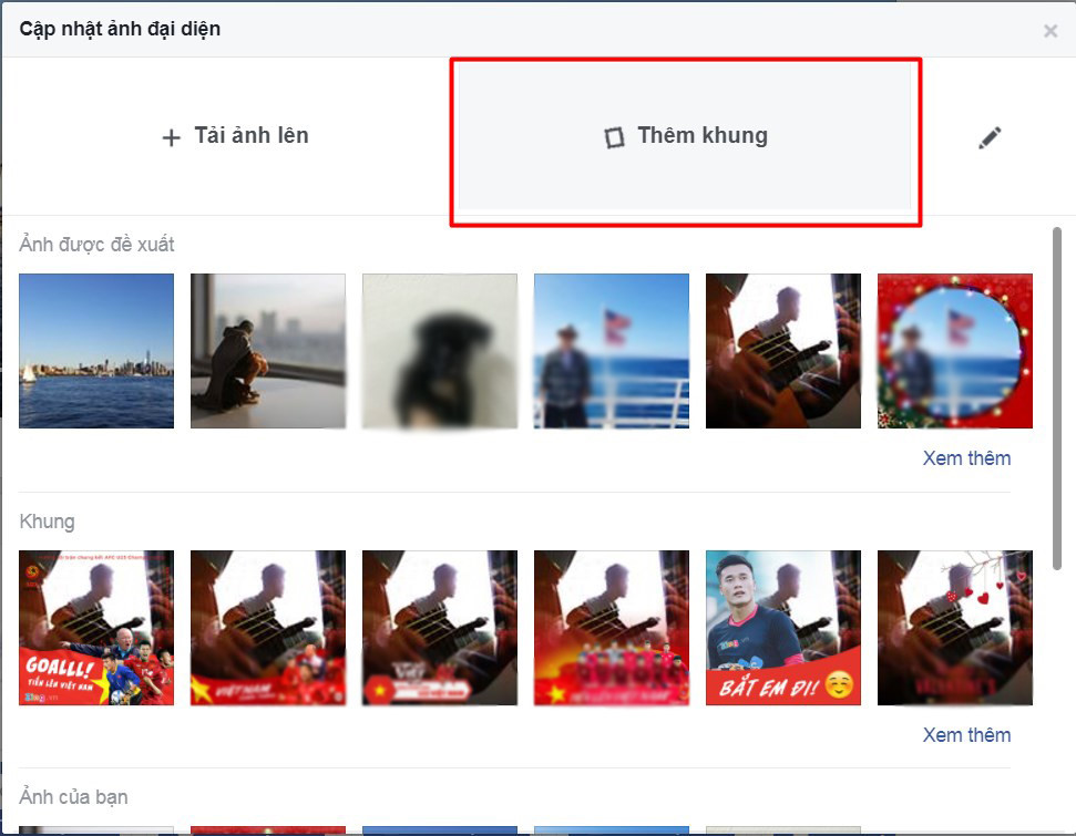 Thay avatar Facebook bằng khung ảnh cổ vũ đội tuyển U23 Việt Nam