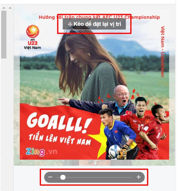 Thay avatar Facebook bằng khung ảnh cổ vũ đội tuyển U23 Việt Nam