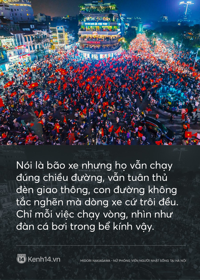 Nữ phóng viên Nhật ngả mũ khi chứng kiến cách ăn mừng U23 của người Hà Nội: Đêm qua quậy tưng bừng vậy mà sáng ra vẫn khỏe khoắn đi làm! Nữ phóng viên Nhật ngả mũ khi chứng kiến cách ăn mừng U23 của người Hà Nội: Đêm qua quậy tưng bừng vậy mà sáng ra vẫn khỏe khoắn đi làm!