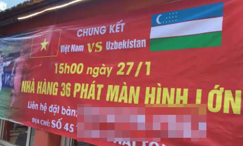 Quán bia, nhà hàng cháy chỗ ngồi xem chung kết U23