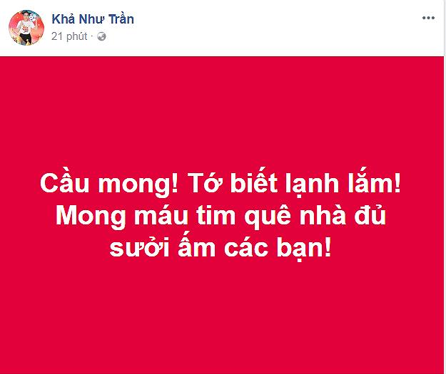 Sao Việt xót xa trước cảnh U23 VN thi đấu trong mưa tuyết trắng xóa