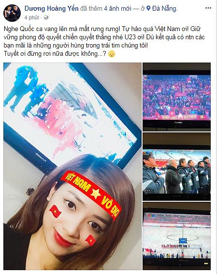 Sao Việt xót xa trước cảnh U23 VN thi đấu trong mưa tuyết trắng xóa