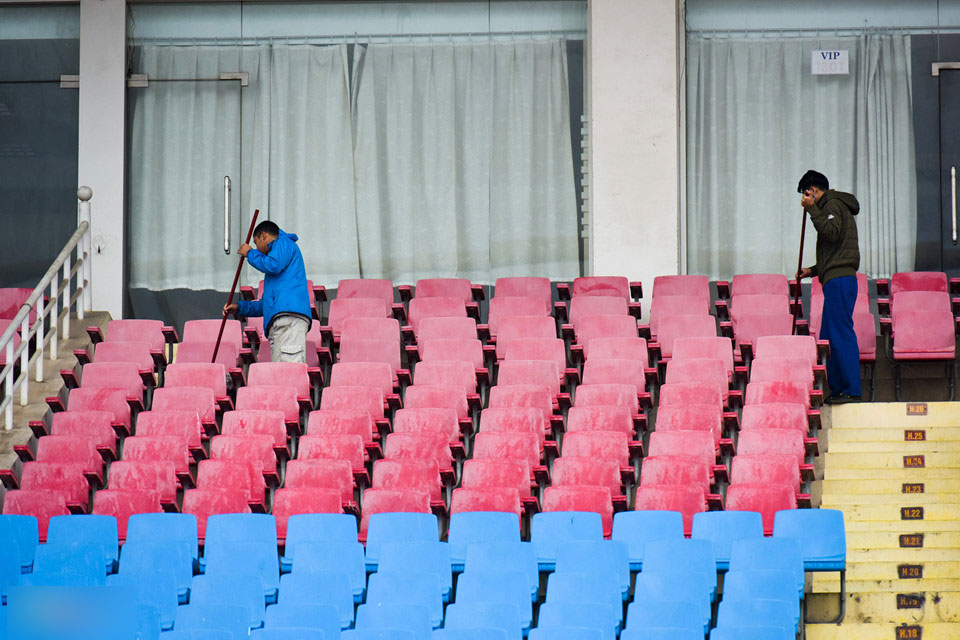 Không khí cổ vũ U23 Việt Nam nóng dần tại fanzone Mỹ Đình
