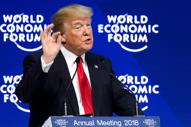 Ông Trump bị đám đông la ó khi phát biểu tại Davos