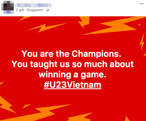 Mạng xã hội ngập tràn lời cảm ơn thầy trò đội tuyển U23 Việt Nam
