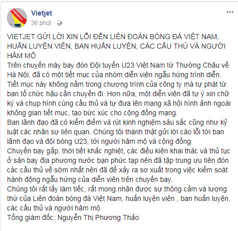 Vietjet Air tạm đóng Facebook tránh bão phản ứng