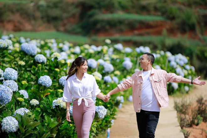 MC Hoàng Linh hạnh phúc như cô gái lần đầu biết yêu trong bộ ảnh cưới tại vườn cẩm tú cầu Đà Lạt MC Hoàng Linh hạnh phúc như cô gái lần đầu biết yêu trong bộ ảnh cưới tại vườn cẩm tú cầu Đà Lạt