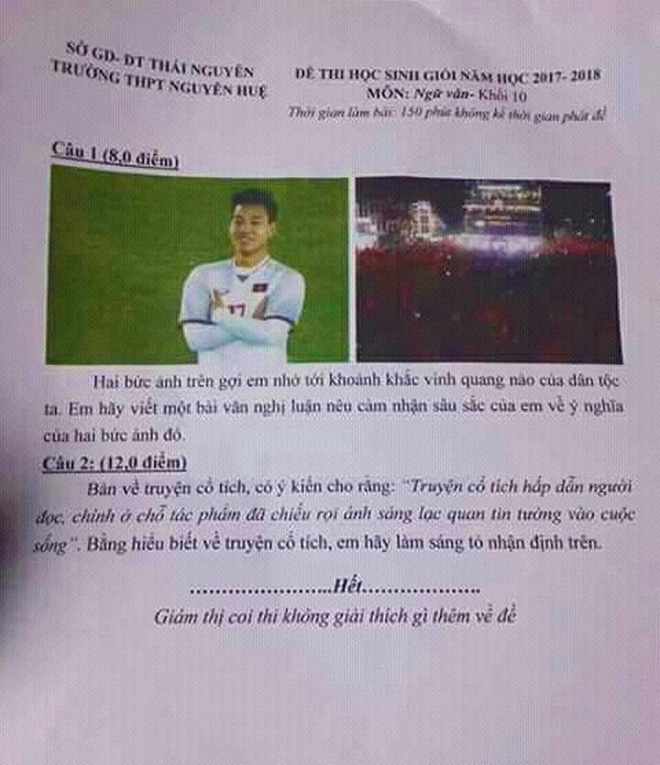 Dáng đứng cool ngầu của Vũ Văn Thanh vào đề thi chọn HSG Văn