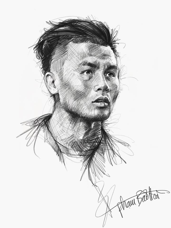 Trọn bộ tranh ký họa dàn cầu thủ cực phẩm U23 Việt Nam