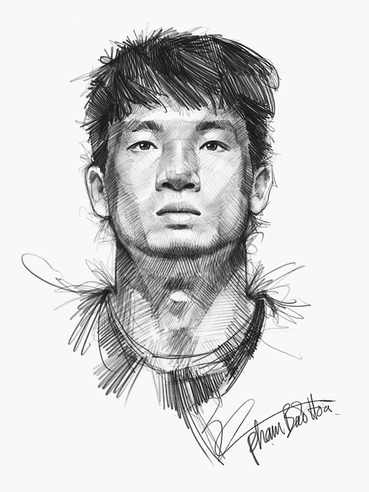 Trọn bộ tranh ký họa dàn cầu thủ cực phẩm U23 Việt Nam