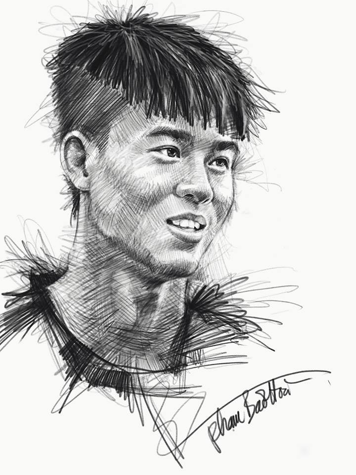 Trọn bộ tranh ký họa dàn cầu thủ cực phẩm U23 Việt Nam