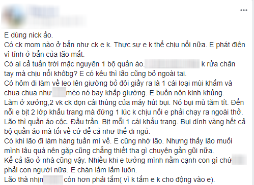 Bất lực với anh chồng siêu bẩn, thà nhịn yêu cả tháng còn hơn phải đi tắm, vợ lên mạng nhờ chị em hiến kế