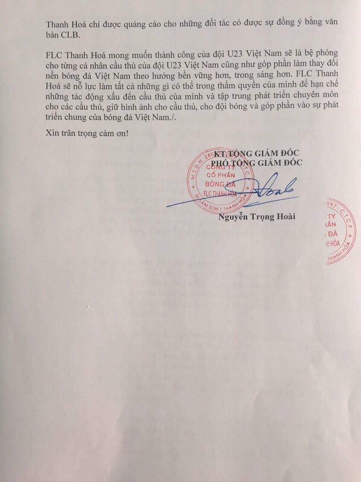 Bùi Tiến Dũng khó ‘qua mặt’ FLC Thanh Hoá vì điều khoản quyết định này trong hợp đồng