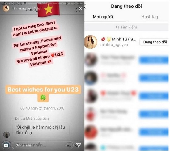 Minh Tú phản pháo trước thông tin đá xéo Bùi Tiến Dũng vì bị unfollow instagram Minh Tú phản pháo trước thông tin đá xéo Bùi Tiến Dũng vì bị unfollow instagram