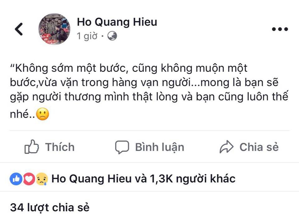 Hồ Quang Hiếu nhắn Bảo Anh giữa tin đồn có tình mới: Mong bạn gặp người thương mình thật lòng?