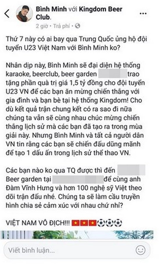 Các sao Việt hứa thưởng cho U23, đã có những ai thực hiện lời hứa? Các sao Việt hứa thưởng cho U23, đã có những ai thực hiện lời hứa?
