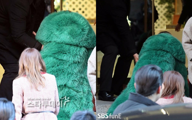 Ca sĩ CL ngã khi khoác áo như chăn lông dự lễ cưới Taeyang (Big Bang)