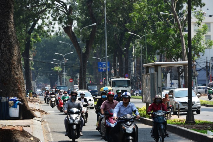 Đường Tôn Đức Thắng thay đổi bất ngờ sau khi hàng cổ thụ bị đốn hạ