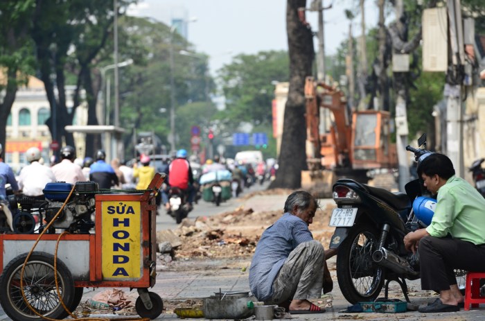 Đường Tôn Đức Thắng thay đổi bất ngờ sau khi hàng cổ thụ bị đốn hạ