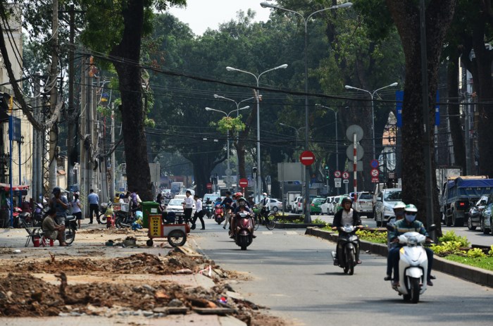 Đường Tôn Đức Thắng thay đổi bất ngờ sau khi hàng cổ thụ bị đốn hạ