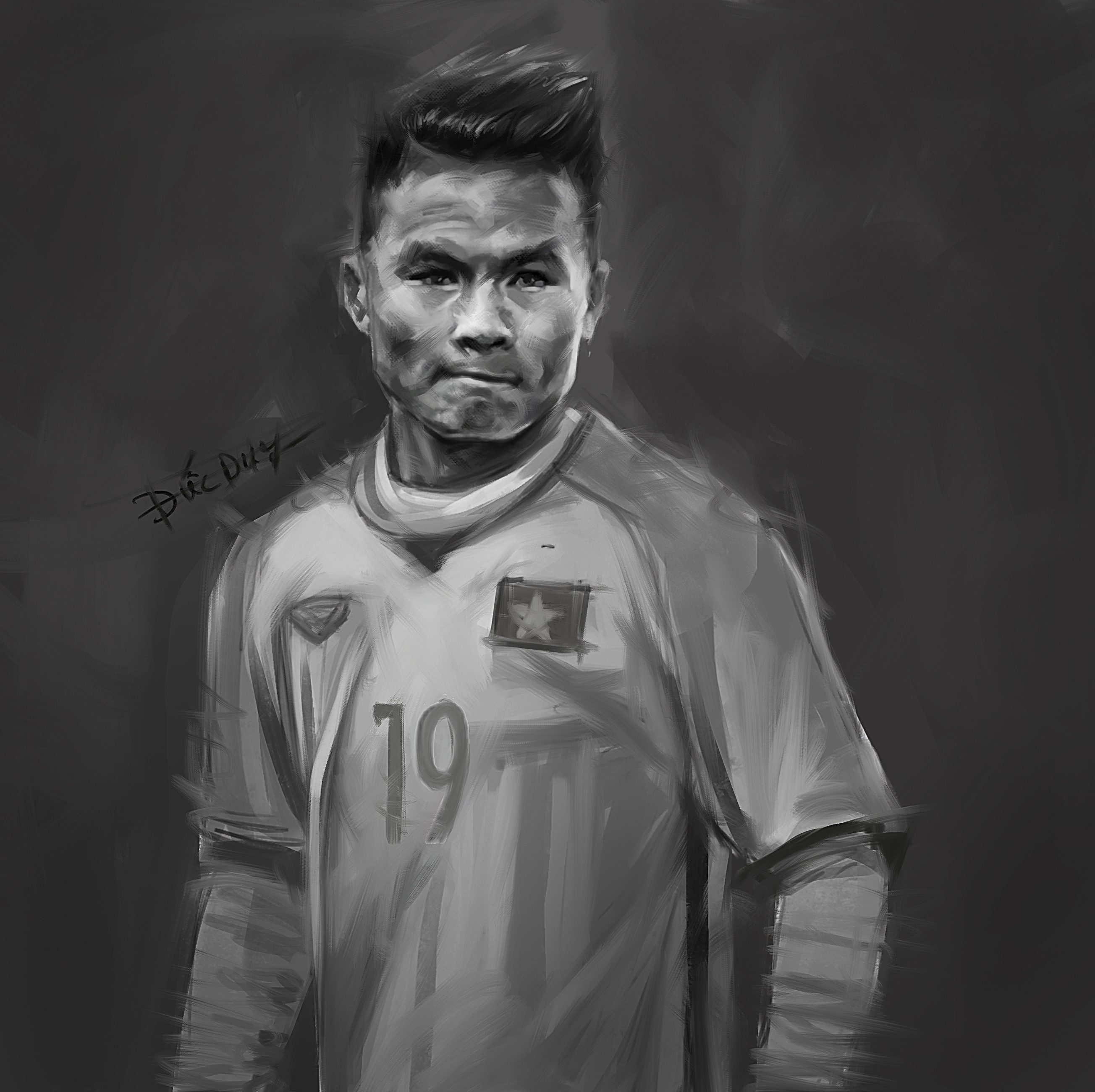 HLV Park Hang-seo và cầu thủ U23 Việt Nam trông thế nào qua tranh 2D?