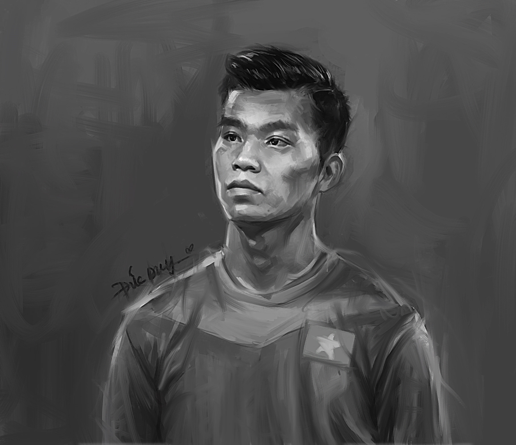 HLV Park Hang-seo và cầu thủ U23 Việt Nam trông thế nào qua tranh 2D?