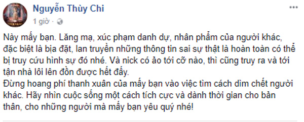 Chi Pu dọa đưa ra pháp luật những anti fan lăng mạ, bịa đặt về mình