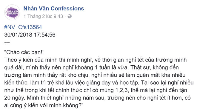 Sinh viên được nghỉ Tết quá dài?