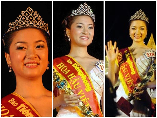 Cận gương mặt bị chê nhọn xuyên thủng giấy HH Nguyễn Thị Huyền