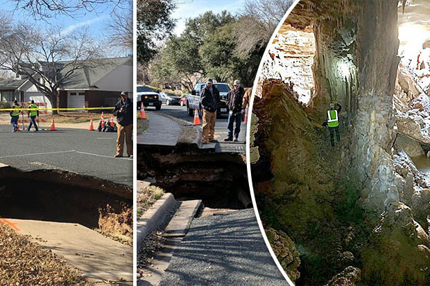 Mỹ: Hố xuất hiện giữa đường, choáng khi chui xuống thấy cảnh bên dưới