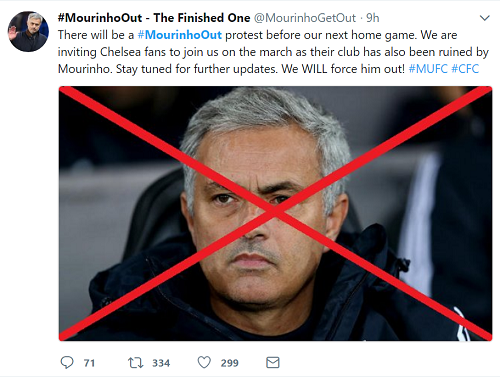 CĐV Man Utd đòi sa thải Mourinho