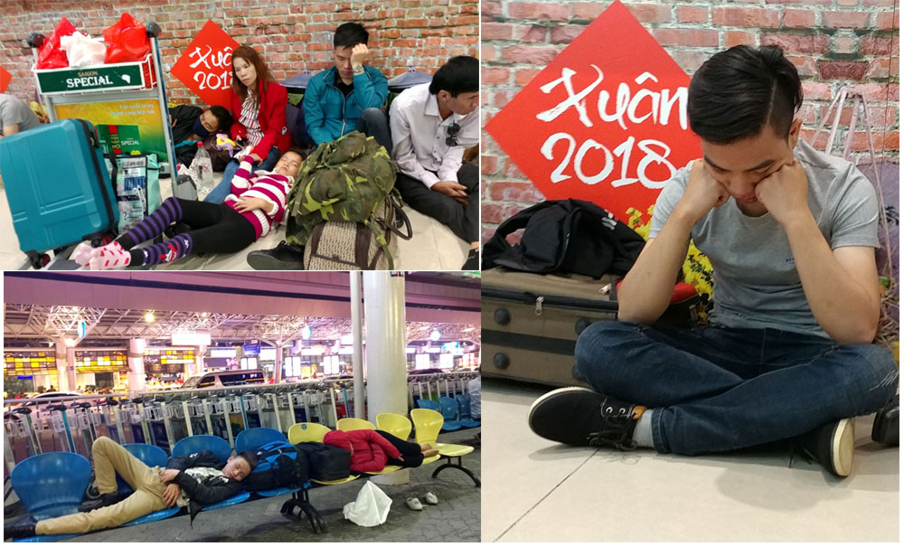 Suốt đêm vật vờ ở Tân Sơn Nhất chờ chuyến bay về quê đón Tết