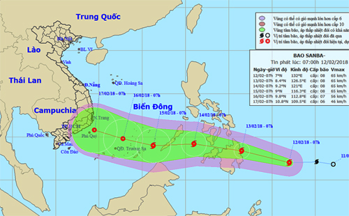 Bão Sanba nhiều khả năng tan trên biển Đông