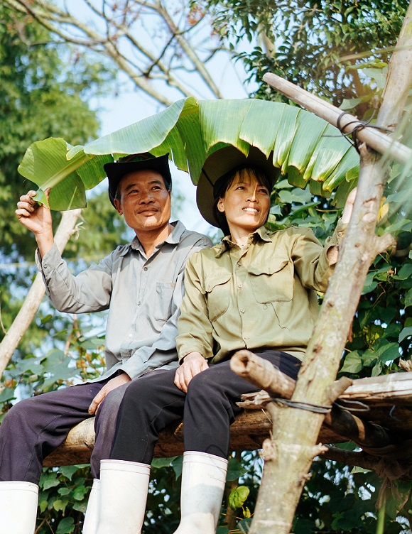 Bộ ảnh trên cánh đồng cà rốt của cặp vợ chồng nông dân gây sốt ngày 14/2