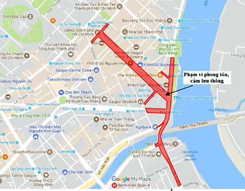 7 đường ở trung tâm Sài Gòn cấm xe đêm giao thừa