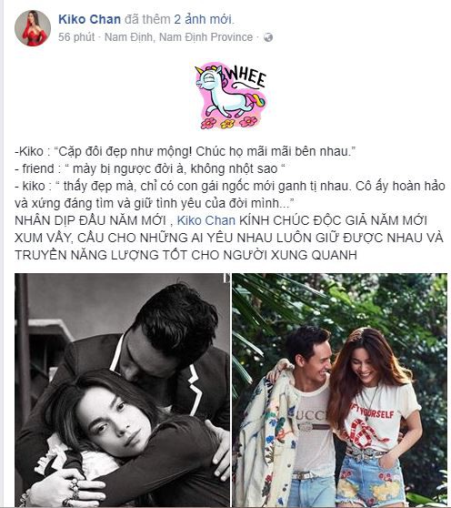 Kiko Chan: Tôi mừng vì Hà Hồ và Kim Lý tìm thấy nhau Kiko Chan: Tôi mừng vì Hà Hồ và Kim Lý tìm thấy nhau