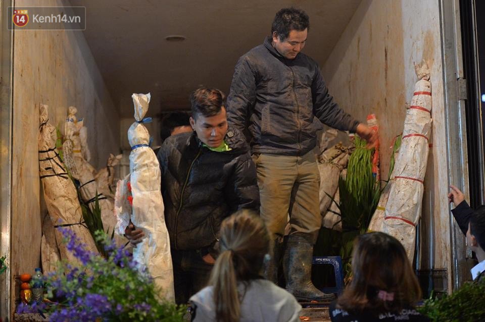 Chùm ảnh: Tấp nập chợ hoa Quảng An đêm trước giao thừa