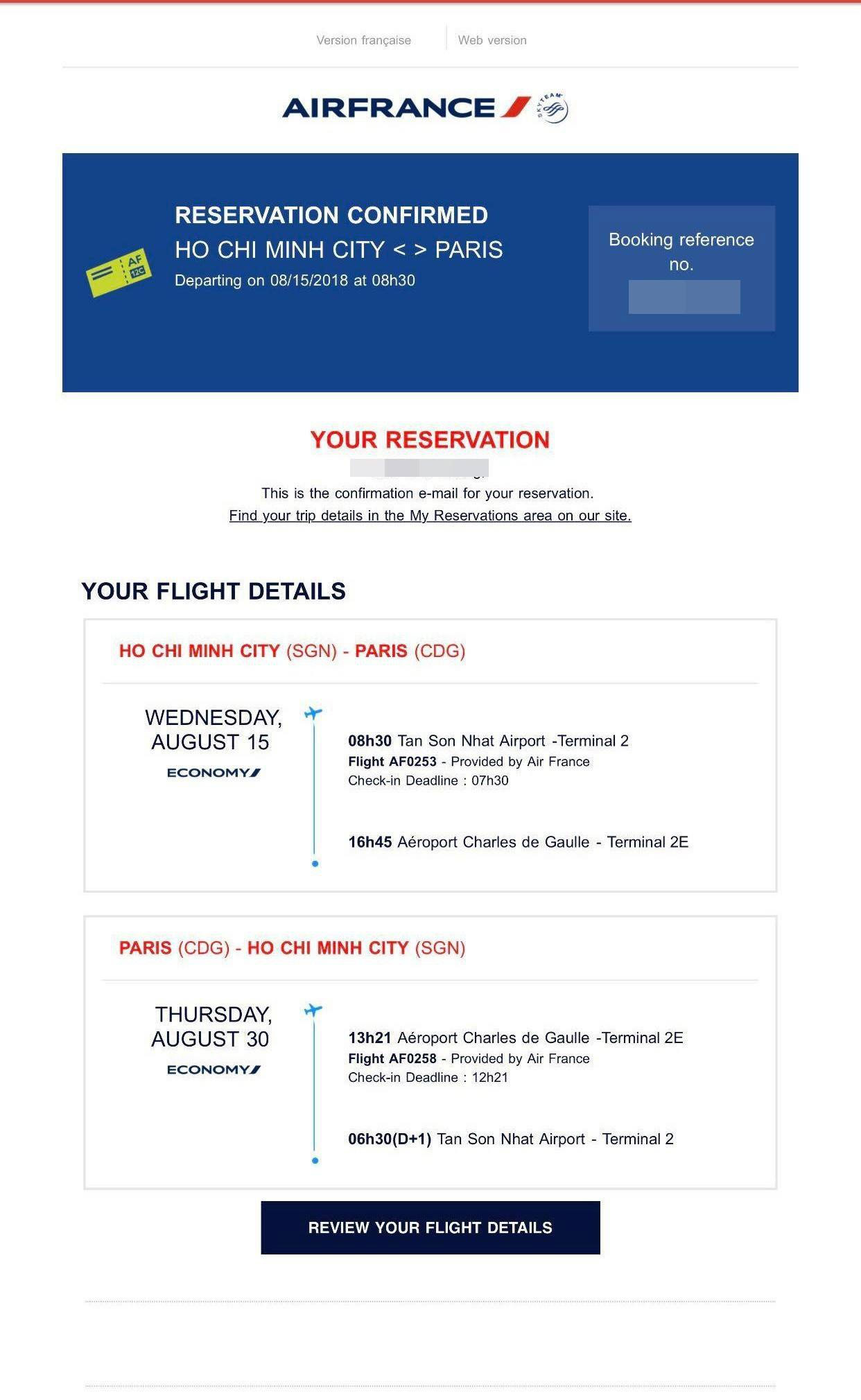 Nhiều người Việt ngỡ ngàng khi Air France đơn phương huỷ loạt vé máy bay siêu rẻ đi Pháp do lỗi hệ thống trong ngày 14/2