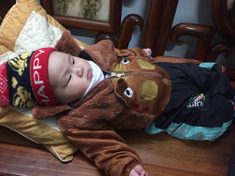 Cái Tết đầu tiên của bé trai sơ sinh nặng 7,1kg ở Vĩnh Phúc