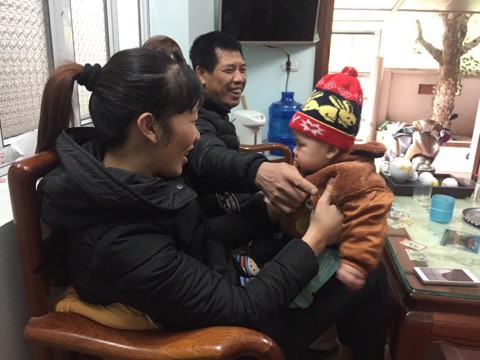 Cái Tết đầu tiên của bé trai sơ sinh nặng 7,1kg ở Vĩnh Phúc