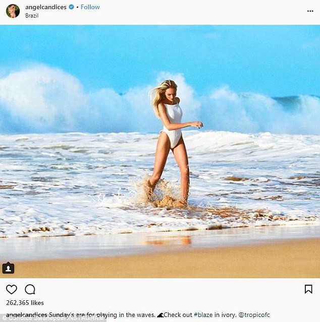 Đã là mẹ 2 con, thiên thần Candice vẫn gợi cảm hút hồn với đôi chân siêu dài, đường cong chữ S nóng bỏng