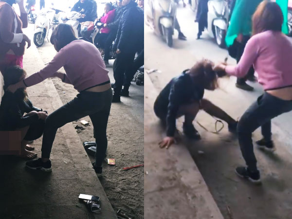 Cô gái trẻ bị lột quần, túm tóc đánh ghen sau khi lớn tiếng thách thức vợ của nhân tình ngay ngày mùng 4 Tết