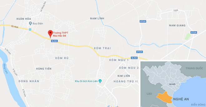 Tông xe đạp điện, ôtô 4 chỗ lật xuống dưới mương