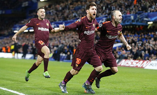 Messi ghi bàn, Barca giành tỷ số hòa trên sân của Chelsea