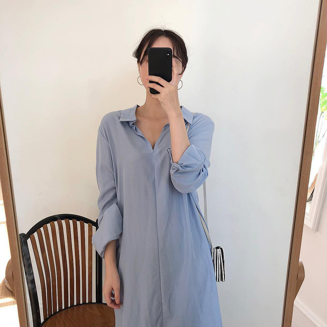Lười mix đồ nhưng vẫn muốn trông mình thật hay ho, bạn hãy sắm ngay một chiếc váy sơ mi dáng rộng như thế này Lười mix đồ nhưng vẫn muốn trông mình thật hay ho, bạn hãy sắm ngay một chiếc váy sơ mi dáng rộng như thế này