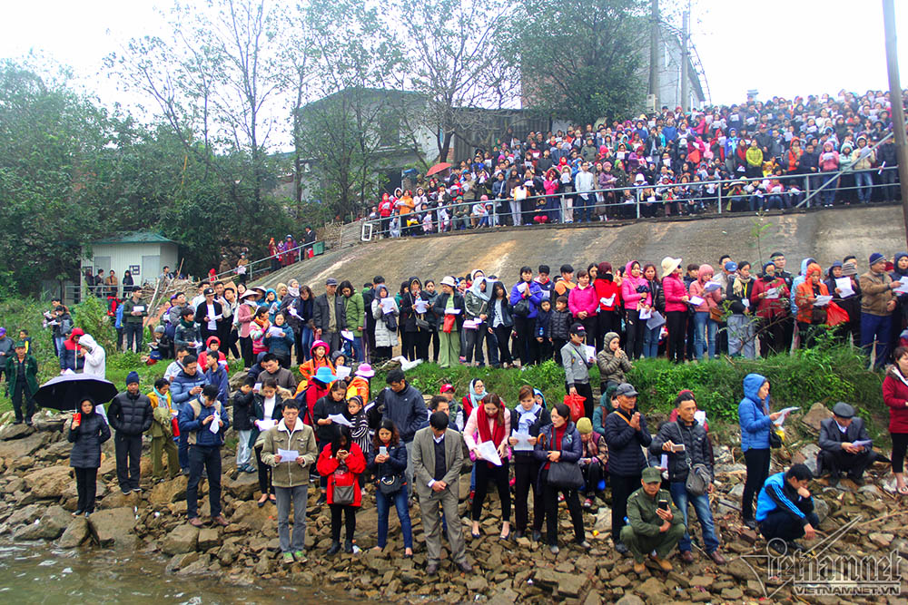 Hà Nội: Cảnh phóng sinh cá lớn nhất trong năm ở sông Hồng