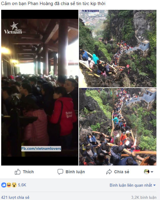 Ninh Bình: Biển người chen lấn đến ngộp thở tại thắng cảnh Tràng An