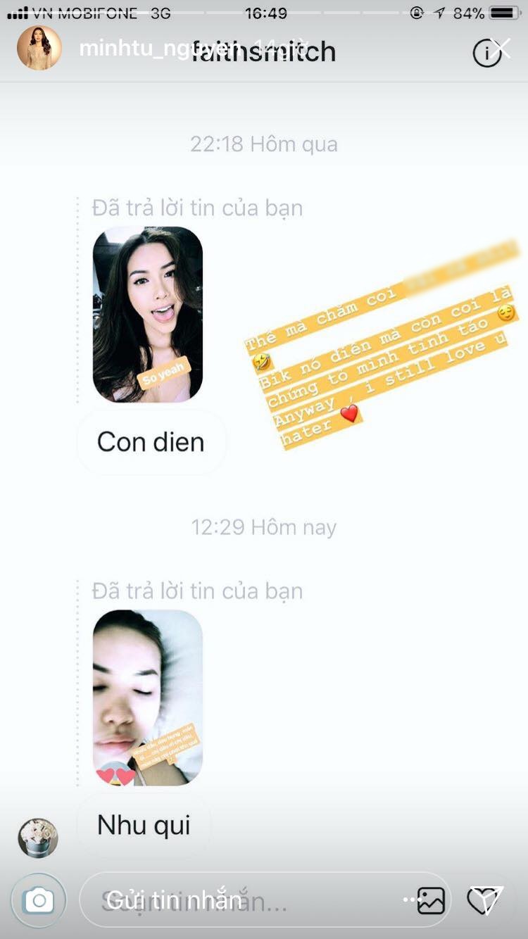 Đây là cách Minh Tú đáp trả trước lời mắng nhiếc của antifan!