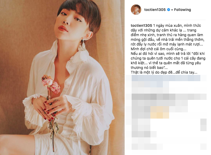 Vừa thân mật khoác tay, chụp ảnh với gia đình Hoàng Touliver, Tóc Tiên lại đăng status tâm trạng ám chỉ chuyện chia tay?